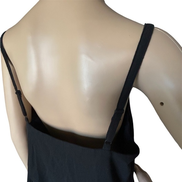 GAP Button Front Tiered Shift Dress Black 100%Cotton Prairie Festival Women Sz L - Picture 8 of 13